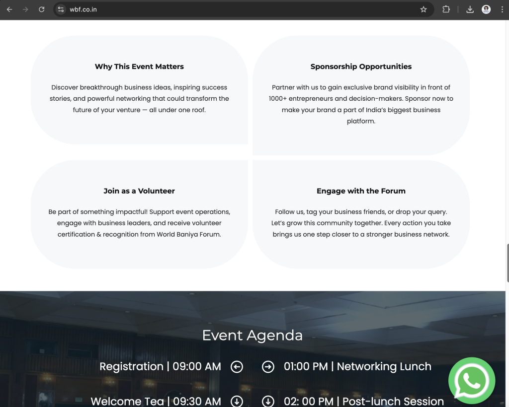 WBF - Case Study - Landing Page