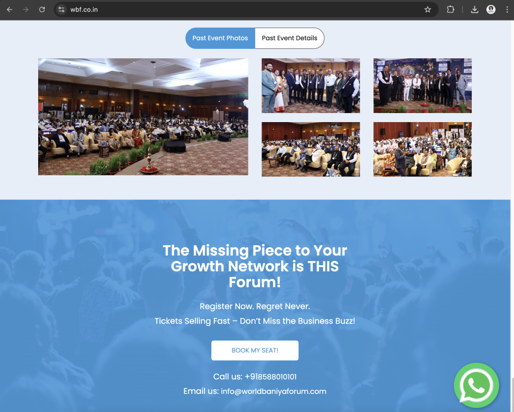 WBF - Case Study - Landing Page