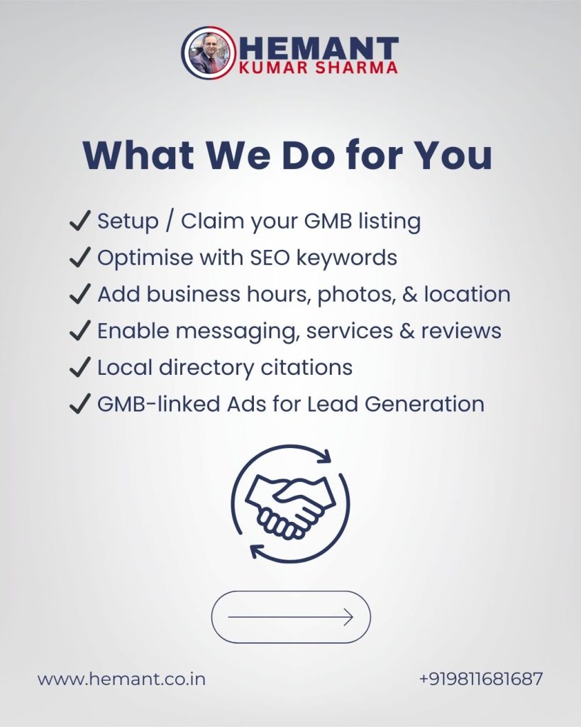 Hemant Kumar Sharma - Google My Business Promotion