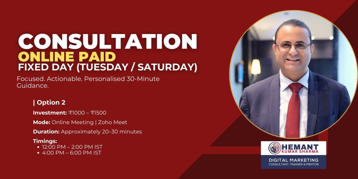 Hemant - Consultation Online Paid