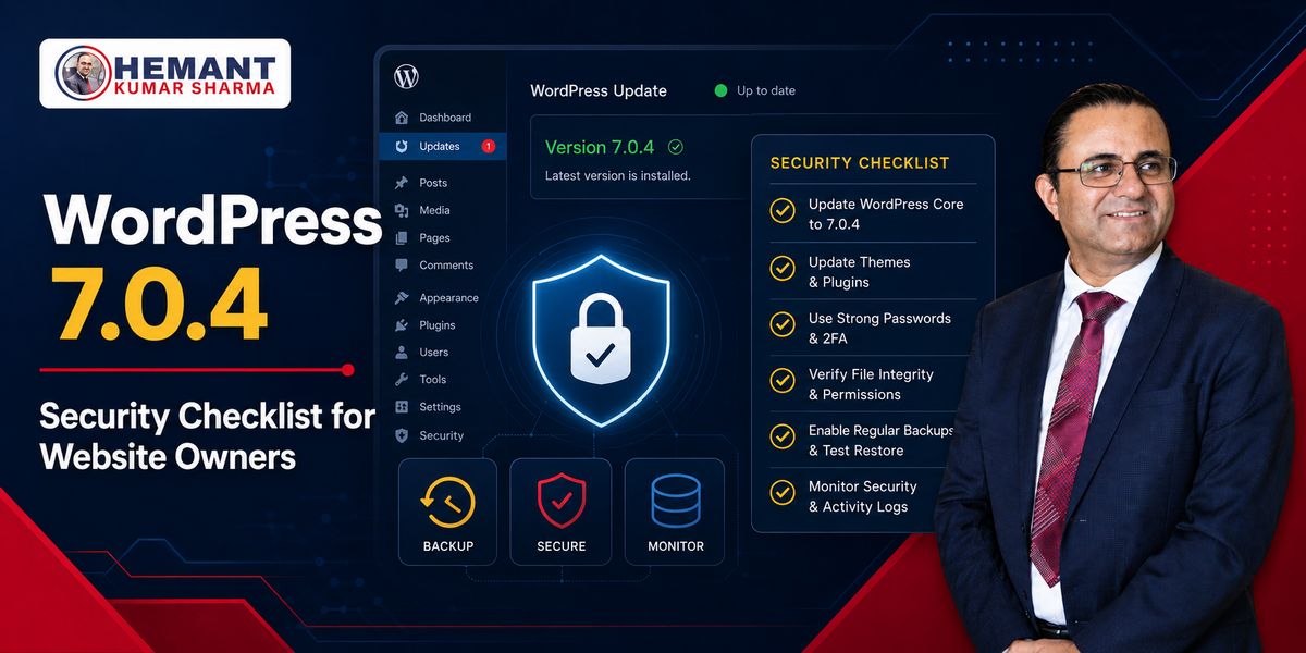 Hemant Kumar Sharma - WordPress 7.0.4 Security Checklist